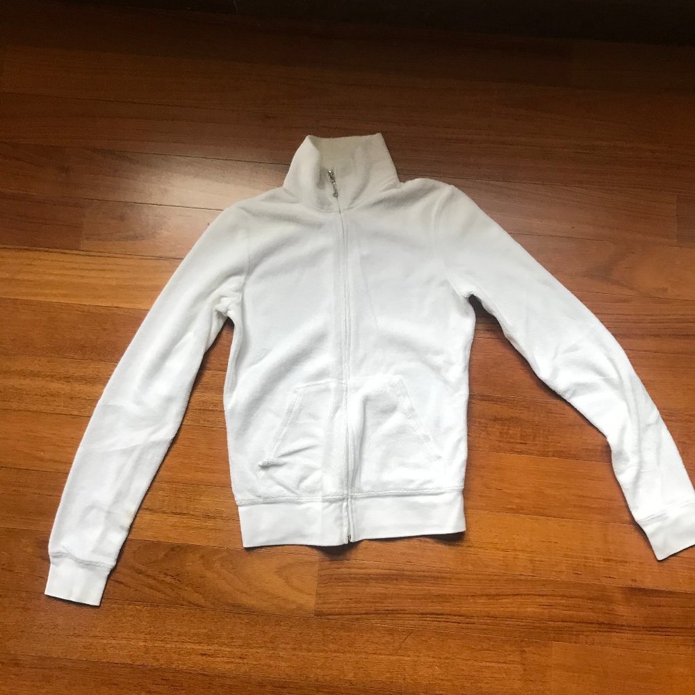 Juicy Couture White Zipper Jacket Petite (P)